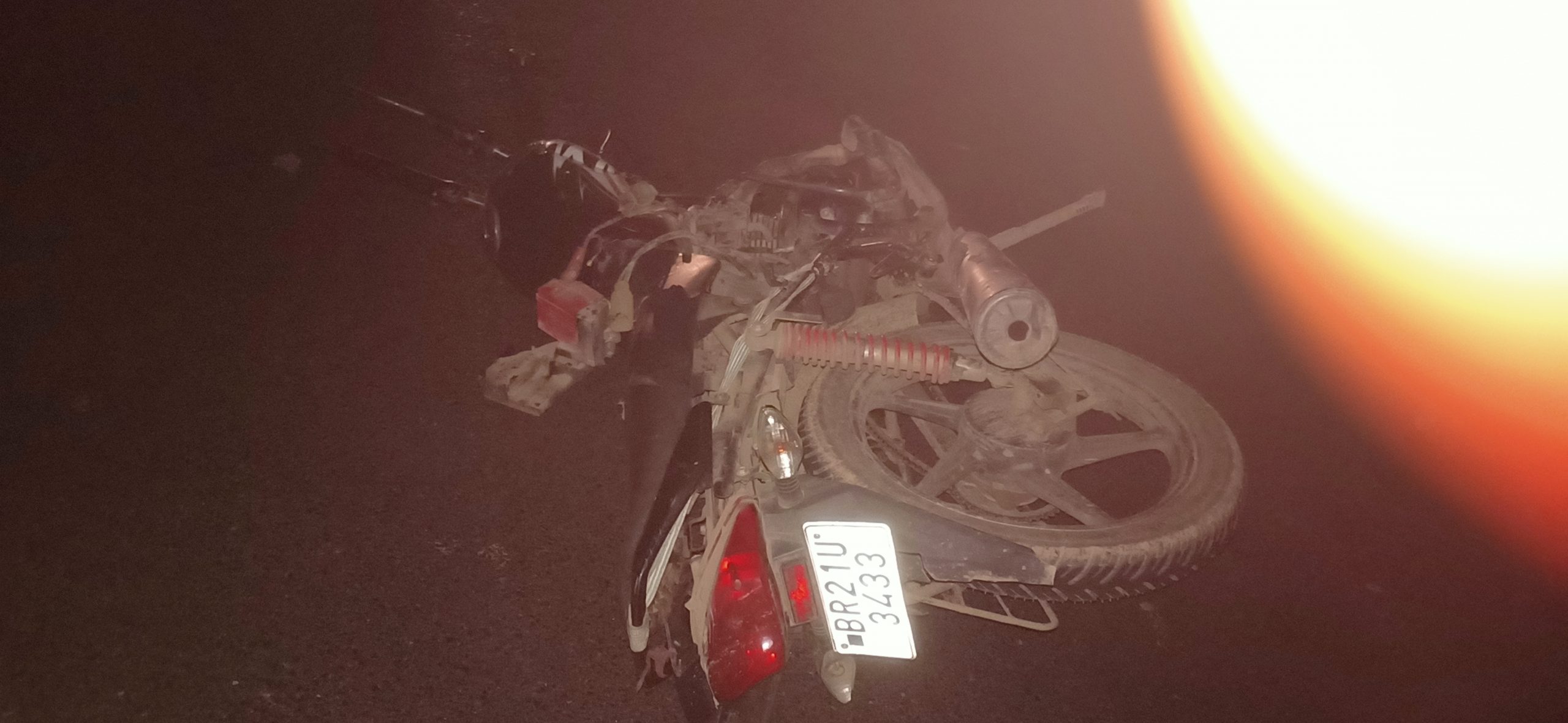 नालंदा थाना के पास दुर्घटना